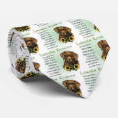 Chocolade Labrador Retriever Puppy Gifts Stropdas (Opgerold)