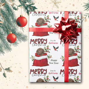 Chocolade Labrador Retriever Puppy in Gift Bag Cadeaupapier