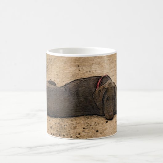 Chocolade Labrador Retriever Puppy Koffiemok (Center)