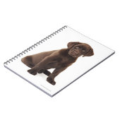 Chocolade Labrador Retriever Puppy Notitieboek (Linkerzijde)