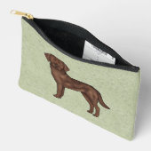 Chocolade Labrador Retriever Schattige Cartoon Lab Etui (Open)