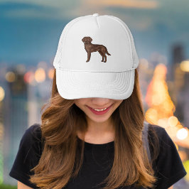 Chocolade Labrador Retriever Schattige Cartoon Lab Trucker Pet