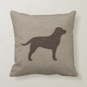 Chocolade Labrador Retriever Silhouette Hondenras Kussen
