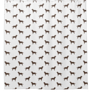 Chocolade Labrador Retriever Silhouettes Patroon Douchegordijn