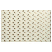 Chocolade Labrador Retriever Silhouettes Patroon Stof (Fat Quarter)