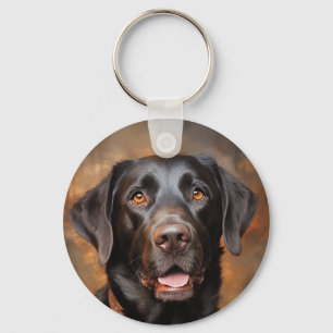 Chocolade Labrador Retriever Sleutelhanger