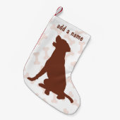 Chocolade Labrador Retriever Stocking Kleine Kerstsok (Voorkant (Hangend))