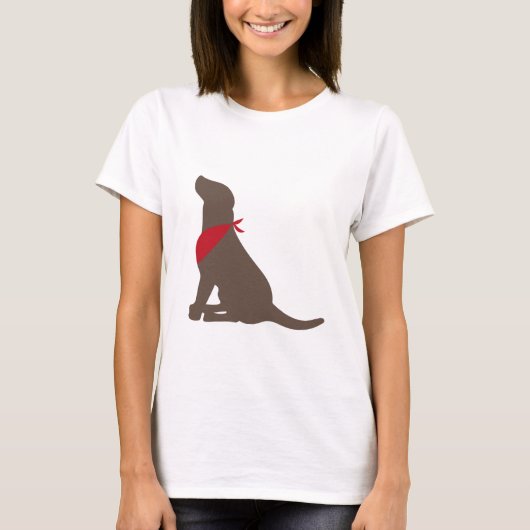 Chocolade Labrador Retriever T-shirt (Voorkant)