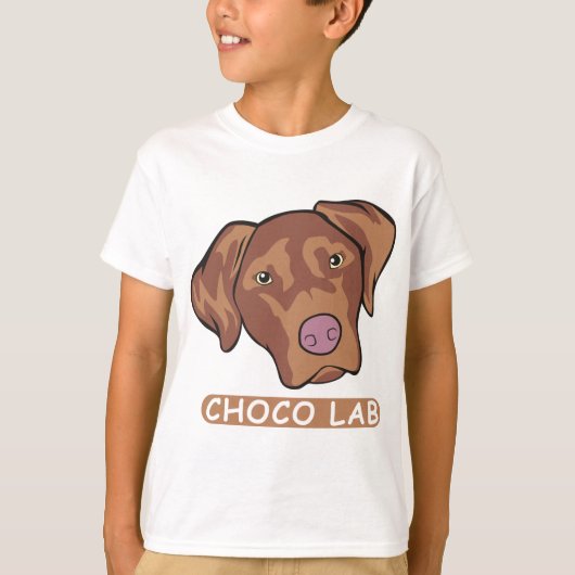 Chocolade Labrador Retriever T-shirt (Voorkant)