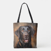 Chocolade Labrador Retriever Tote Bag (Achterkant)