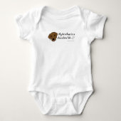 chocolade labrador romper (Voorkant)