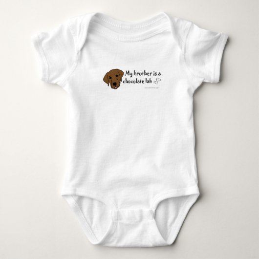 chocolade labrador romper (Voorkant)
