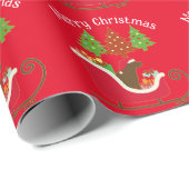 Chocolade Labrador Silhouette kerstkledij Red Cadeaupapier (Rol Hoek)