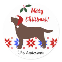 Chocolade Labrador Silhouette Santa Kerstmis
