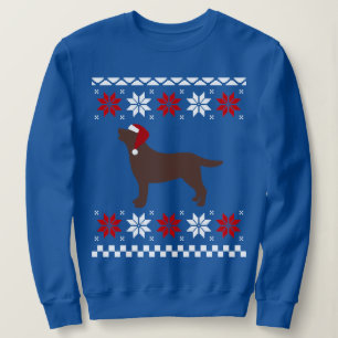 Chocolade Labrador Silhouette Santa Kerstmis Trui