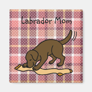 Chocolade Labrador Stocking Magneet