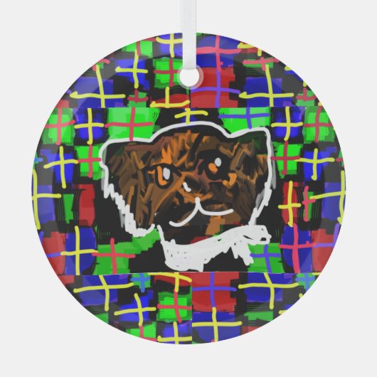 chocolade Labrador Style Air Freshener Hitch Hoesj Glas Ornament (Voorkant)