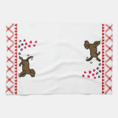 Chocolade Labrador Trotting Kitchen Towel Theedoek (Horizontaal)