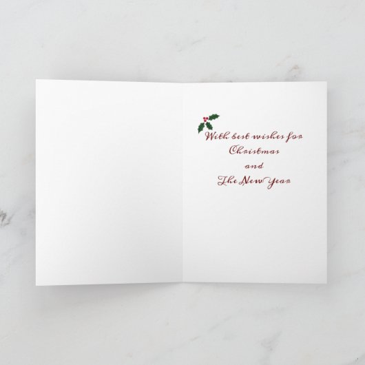 Chocolade Labrador Uitzicht voor kerstwinter Feestdagen Kaart (Binnen)