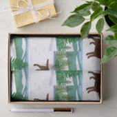 Chocolade Labrador Uitzicht voor kerstwinter Tissuepapier (Geschenk)