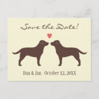 Chocolade Labradors Honden Bruiloft Save the Date
