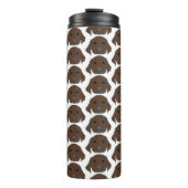 Chocolade Labradors op Tumbler Thermosbeker (Voorkant)