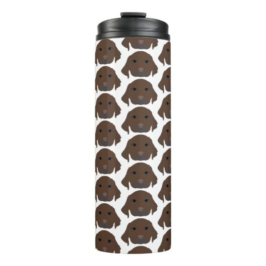 Chocolade Labradors op Tumbler Thermosbeker (Voorkant)