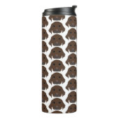 Chocolade Labradors op Tumbler Thermosbeker (Gedraaid links)
