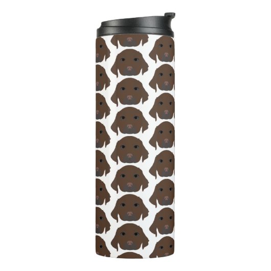 Chocolade Labradors op Tumbler Thermosbeker (Gedraaid links)