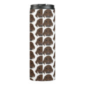 Chocolade Labradors op Tumbler Thermosbeker (Achterkant)