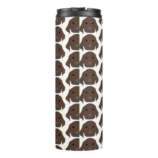 Chocolade Labradors op Tumbler Thermosbeker (Achterkant)