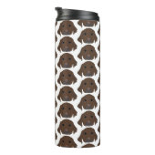Chocolade Labradors op Tumbler Thermosbeker (Geroteerd rechts)