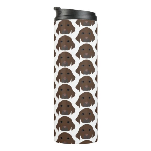 Chocolade Labradors op Tumbler Thermosbeker (Geroteerd rechts)