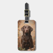 Chocolade Labradorshond Hound Lab Bagagelabel (Voorkant verticaal)