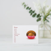 Chocolade Ladybug Cupcake Visitekaartje (Staand voorkant)