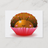 Chocolade Ladybug Cupcake Visitekaartje (Achterkant)