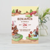 Chocolade Land Birthday Invitation Kaart (Staand voorkant)