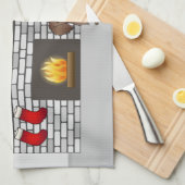 Chocolade Langharige Dachshund - Kerst Kamer Theedoek (Quarter Fold)