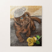 Chocolade Latte Labrador Pup Art Legpuzzel (Verticaal)