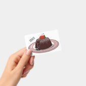 Chocolade lava cake cartoon illustratie badge (Handheld)