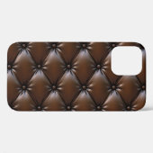 Chocolade leer: luxe bekledingstextuur Case-Mate iPhone case (Achterkant (horizontaal))