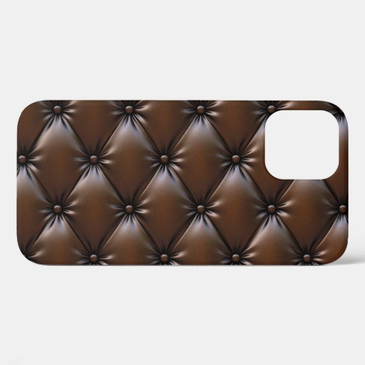 Chocolade leer: luxe bekledingstextuur Case-Mate iPhone case (Achterkant (horizontaal))