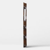 Chocolade leer: luxe bekledingstextuur Case-Mate iPhone case (Achterkant / Links)