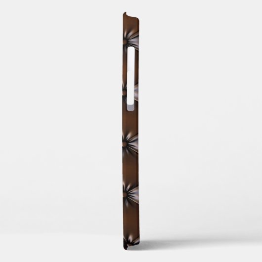 Chocolade leer: luxe bekledingstextuur Case-Mate iPhone case (Achterkant / Links)