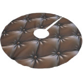 Chocolade leer: luxe bekledingstextuur kerstboom rok (Gekanteld)