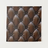 Chocolade leer: luxe bekledingstextuur wandkleed (Voorkant)