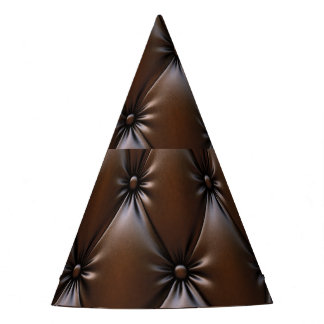 Chocolade Leer: Luxueuze Stof Textuur Feesthoedjes