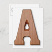 Chocolade letter a briefkaart (Voorkant / Achterkant)