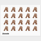 Chocolade letter A stickers (Vel)