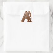 Chocolade letter A stickers (Tas)